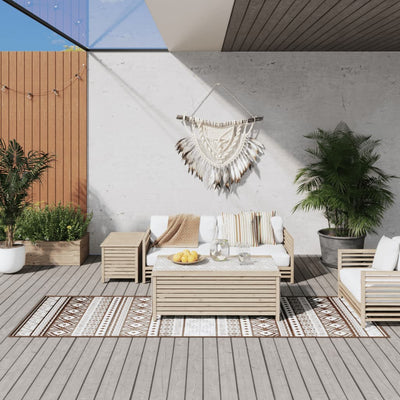 VIDAXL ESTERNO RAGGIO REVERSIBILE 80x250 cm marrone e bianco