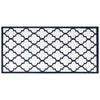 Vidaxl Alfombra al aire libre reversible 100x200 cm azul marino y blanco