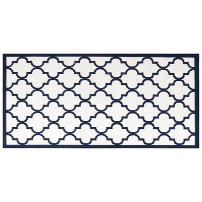 VIDAXL RAGGIO OUTDOOR REVERSIBILE 100x200 cm blu navy e bianco