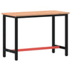 Vidaxl Workbench 115x55x81.5 cm Legno di faggio solido e metallo