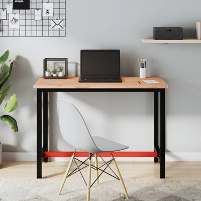 Vidaxl Workbench 115x55x81.5 cm de madera de haya sólida y metal