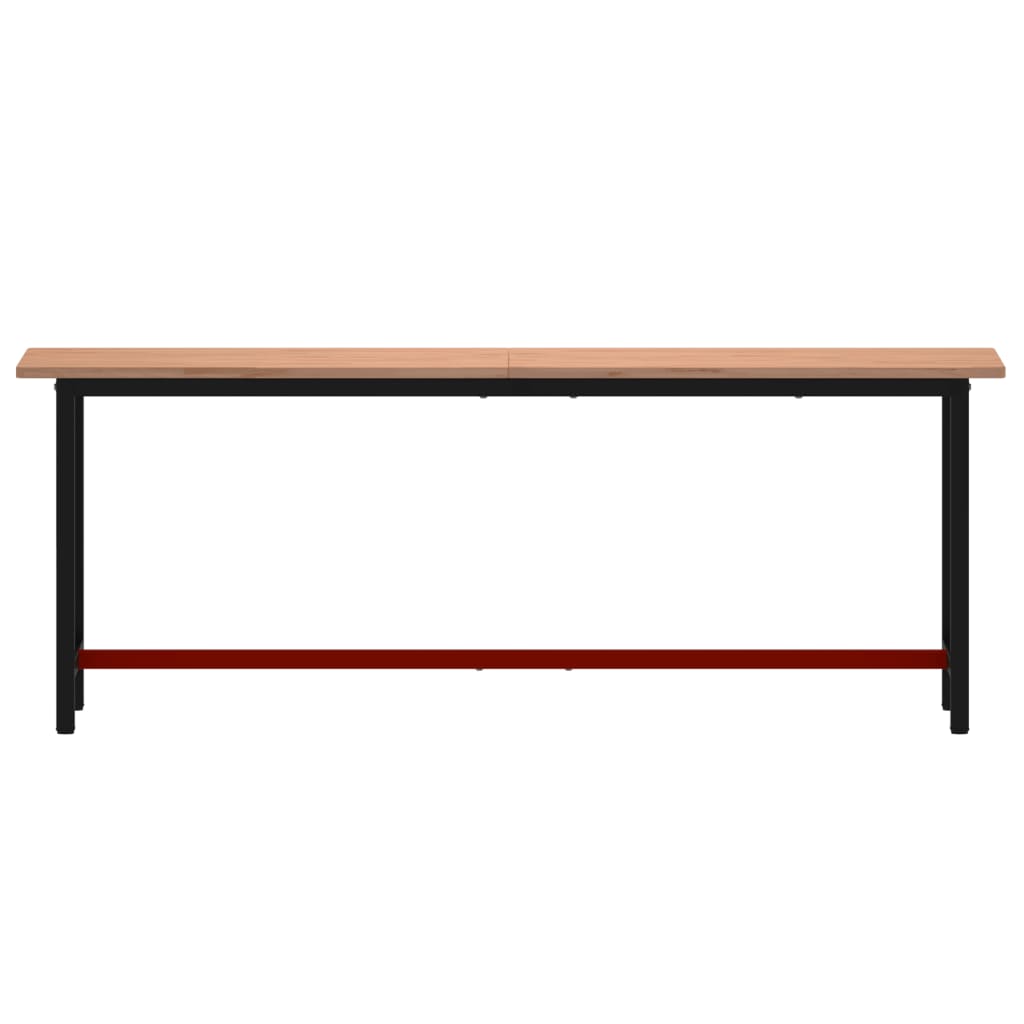 Vidaxl Workbench 220x55x81.5 cm Legno di faggio solido e metallo