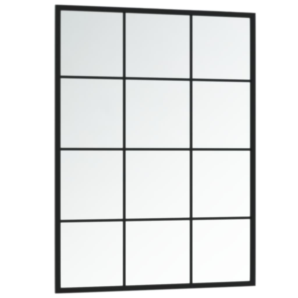 Espejos de pared Vidaxl 3 ST 80X60 CM METAL NEGRO