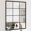 Espejos de pared Vidaxl 3 ST 80X60 CM METAL NEGRO