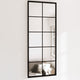Specchi da parete Vidaxl 2 PC 100x40 cm in metallo nero