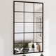Specchi da parete Vidaxl 2 PC 100x60 cm in metallo nero