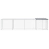 Vidaxl Chicken Coop con techo 403x98x90 cm de acero galvanizado antracita