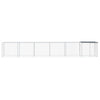 Vidaxl Chicken Coop con techo 603x98x90 cm de acero galvanizado antracita