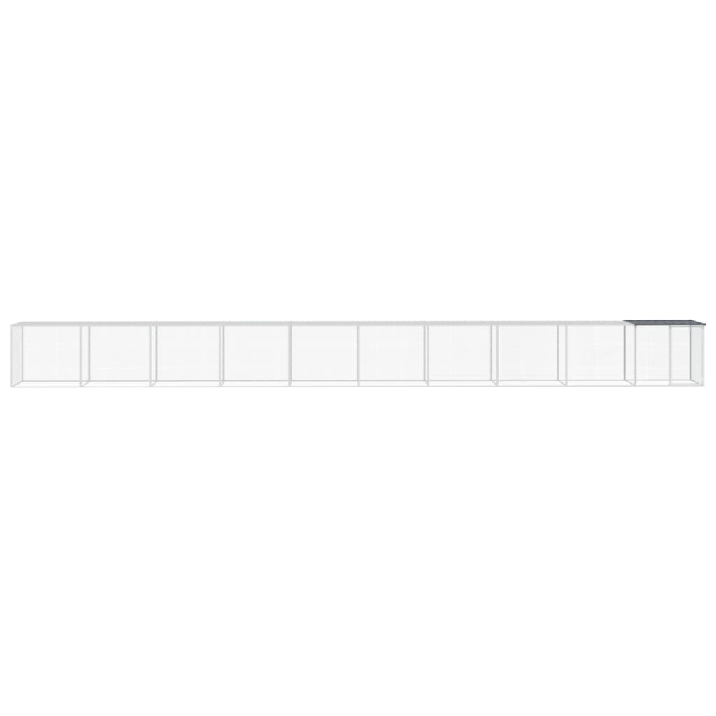 Vidaxl Chicken Coop con techo 1003x98x90 cm de acero galvanizado antracita