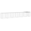 Vidaxl Chicken Coop con techo 603x98x90 cm de acero galvanizado gris claro