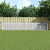 Vidaxl Chicken Coop con techo 603x98x90 cm de acero galvanizado gris claro