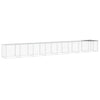 Vidaxl Chicken Coop con techo 803x98x90 cm de acero galvanizado gris claro