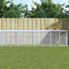 Vidaxl Chicken Coop con techo 803x98x90 cm de acero galvanizado gris claro