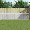 Vidaxl Chicken Coop con techo 1003x98x90 cm de acero galvanizado gris claro