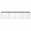 Vidaxl Chicken Coop con techo 403x98x90 cm de acero galvanizado antracita