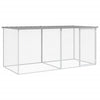 Vidaxl Chicken Coop con techo de 203x98x90 cm de acero galvanizado gris claro
