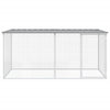 Vidaxl Chicken Coop con techo de 203x98x90 cm de acero galvanizado gris claro