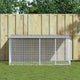 Vidaxl Chicken Coop con techo de 203x98x90 cm de acero galvanizado gris claro