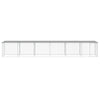 Vidaxl Chicken Coop con techo 603x98x90 cm de acero galvanizado gris claro