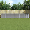 Vidaxl Chicken Coop con techo 603x98x90 cm de acero galvanizado gris claro