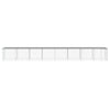 Vidaxl Chicken Coop con techo 803x98x90 cm de acero galvanizado gris claro