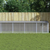 Vidaxl Chicken Coop con techo 803x98x90 cm de acero galvanizado gris claro