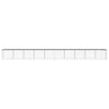 Vidaxl Chicken Coop con techo 1003x98x90 cm de acero galvanizado gris claro