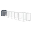 Vidaxl Loft con techo 117x813x123 cm de acero galvanizado antracita