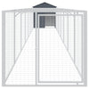 Vidaxl Loft con techo 117x813x123 cm de acero galvanizado antracita