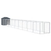 Vidaxl Dog Loft con techo 117x1017x123 cm de acero antracita