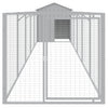 Vidaxl loft con techo 117x609x123 cm de acero gris claro
