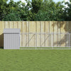 Vidaxl loft con techo 117x609x123 cm de acero gris claro