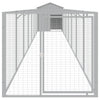 Vidaxl Dog Loft con techo 117x813x123 cm de acero gris claro