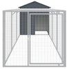 Vidaxl Chicken Coop con Run 117x405x123 cm Antracite in acciaio zincato