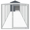 Vidaxl Chicken Coop con Run 117x609x123 cm Antracite in acciaio zincato