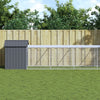 Vidaxl Chicken Coop con Run 117x609x123 cm Antracite in acciaio zincato