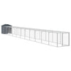 Vidaxl Chicken Coop con Run 117x1221x123 cm de acero antracita