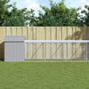 Vidaxl Chicken Coop with Run 117x813x123 cm de acero gris claro
