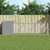 Vidaxl Dog Loft con Run 110x405x110 cm in acciaio grigio chiaro