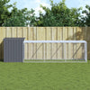 Vidaxl Chicken Coop con Run 110x405x110 cm de acero galvanizado antracita