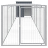 Vidaxl Chicken Coop con Run 110x609x110 cm de acero galvanizado antracita