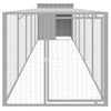 Vidaxl Chicken Coop con Run 110x609x110 cm de acero gris claro