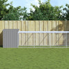 Vidaxl Chicken Coop con Run 110x609x110 cm de acero gris claro