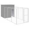 Vidaxl Dog Loft con Run 165x4555x181 cm de acero gris claro