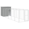 Vidaxl Dog Loft con Run 165x659x181 cm grigio galvanizzato in acciaio