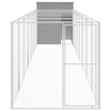 Vidaxl Dog Loft con Run 165x863x181 cm in acciaio grigio chiaro