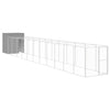Vidaxl Dog Loft con Run 165x1271x181 cm de acero gris claro