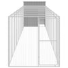 Vidaxl Chicken Coop con Run 165x1067x181 cm de acero gris claro