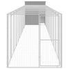 Vidaxl Chicken Coop con Run 165x1271x181 cm de acero gris claro