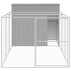 Vidaxl Dog Loft con Run 214x457x181 cm in acciaio grigio chiaro